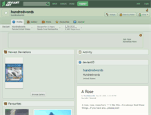 Tablet Screenshot of hundredwords.deviantart.com