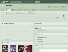 Tablet Screenshot of camyman123.deviantart.com