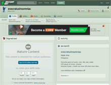Tablet Screenshot of execratusinsomniac.deviantart.com