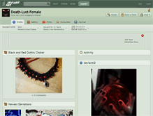 Tablet Screenshot of death-lust-female.deviantart.com