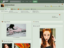 Tablet Screenshot of mydemonmuse.deviantart.com