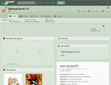 Tablet Screenshot of gloriouscarrot123.deviantart.com