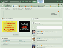 Tablet Screenshot of dondog.deviantart.com