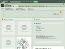 Tablet Screenshot of lillyluna.deviantart.com
