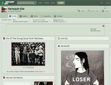Tablet Screenshot of harlequin-elle.deviantart.com