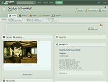 Tablet Screenshot of gothicarticsnowwolf.deviantart.com