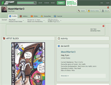 Tablet Screenshot of moonwarrior3.deviantart.com