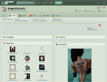 Tablet Screenshot of dragonflymystic.deviantart.com