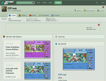 Tablet Screenshot of elffreak.deviantart.com