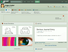 Tablet Screenshot of mega-creator.deviantart.com