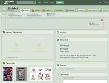 Tablet Screenshot of birdiebot.deviantart.com