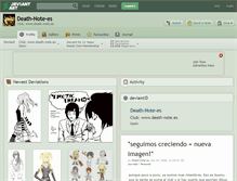 Tablet Screenshot of death-note-es.deviantart.com