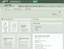 Tablet Screenshot of lady-frog.deviantart.com