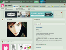 Tablet Screenshot of ape-bagel.deviantart.com