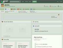 Tablet Screenshot of dartists.deviantart.com