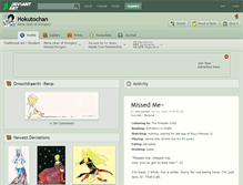 Tablet Screenshot of hokutochan.deviantart.com