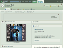 Tablet Screenshot of monsieur-chat.deviantart.com