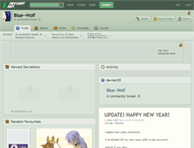 Tablet Screenshot of blue--wolf.deviantart.com