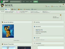 Tablet Screenshot of mad-cat-56.deviantart.com