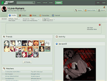 Tablet Screenshot of i-love-humans.deviantart.com