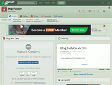 Tablet Screenshot of popefucker.deviantart.com