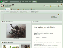 Tablet Screenshot of darkdragon77.deviantart.com