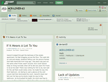 Tablet Screenshot of mcr-lover-63.deviantart.com