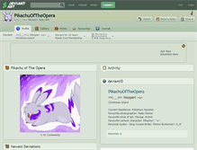 Tablet Screenshot of pikachuoftheopera.deviantart.com