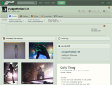 Tablet Screenshot of escapethefate741.deviantart.com