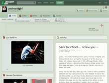 Tablet Screenshot of coolworldgirl.deviantart.com