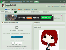 Tablet Screenshot of matzukidarkgirl.deviantart.com