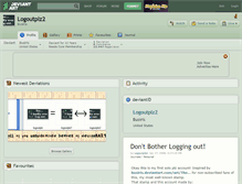 Tablet Screenshot of logoutplz2.deviantart.com