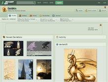Tablet Screenshot of goldkin.deviantart.com