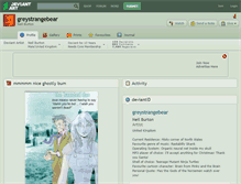 Tablet Screenshot of greystrangebear.deviantart.com