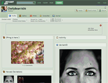 Tablet Screenshot of chellybean1606.deviantart.com