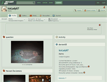 Tablet Screenshot of icelady87.deviantart.com