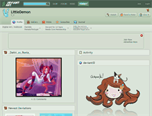 Tablet Screenshot of littledemon.deviantart.com