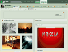 Tablet Screenshot of mrkela92.deviantart.com