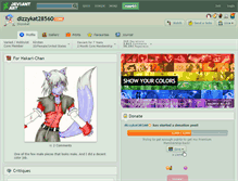 Tablet Screenshot of dizzykat28560.deviantart.com