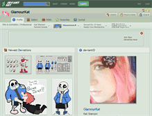 Tablet Screenshot of glamourkat.deviantart.com