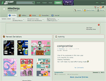 Tablet Screenshot of milesderpy.deviantart.com