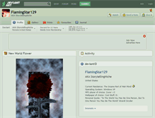 Tablet Screenshot of flamingstar129.deviantart.com