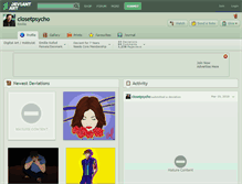 Tablet Screenshot of closetpsycho.deviantart.com