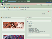 Tablet Screenshot of killerkoalas.deviantart.com