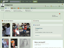 Tablet Screenshot of creepycrow.deviantart.com