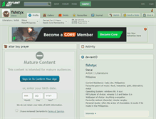 Tablet Screenshot of fishstyx.deviantart.com