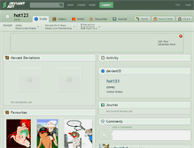 Tablet Screenshot of hot123.deviantart.com