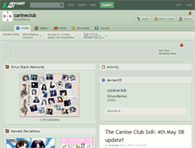 Tablet Screenshot of canineclub.deviantart.com