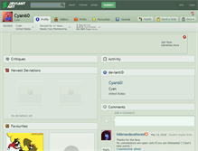 Tablet Screenshot of cyan60.deviantart.com
