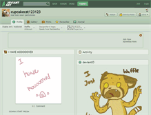 Tablet Screenshot of cupcakecat123123.deviantart.com